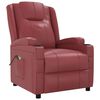 vidaXL Fauteuil de massage &eacute;lectrique Rouge bordeaux Similicuir