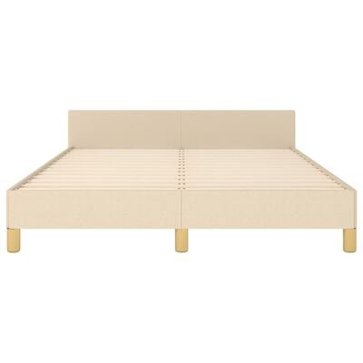 vidaXL Cadre de lit sans matelas crème 140x190 cm tissu