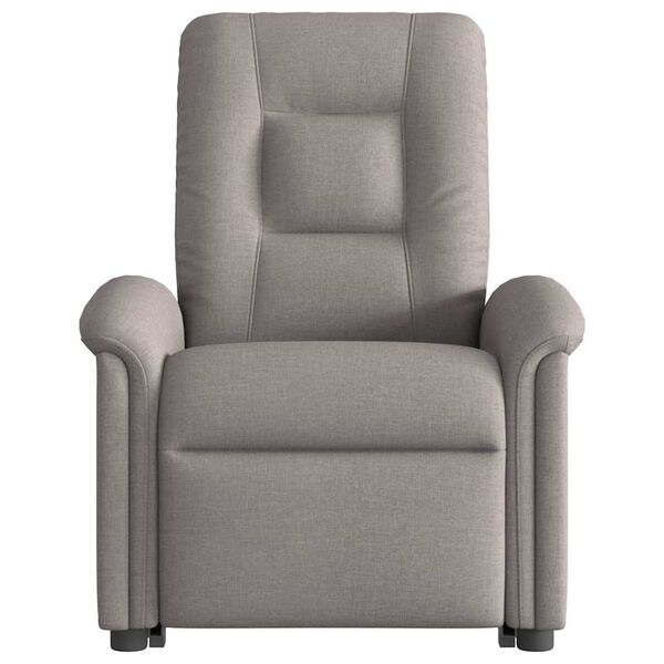 vidaXL Fauteuil inclinable de massage &eacute;lectrique Taupe Tissu