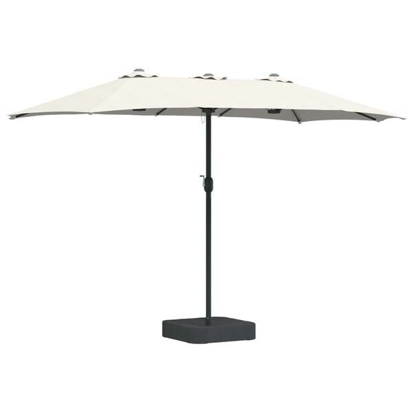 vidaXL Parasol de jardin Sable et anthracite 385 x 209 x 244 cm
