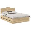 vidaXL Cadre de lit Ch&ecirc;ne Sonoma 140 x 200 cm Bois Ing&eacute;nierie