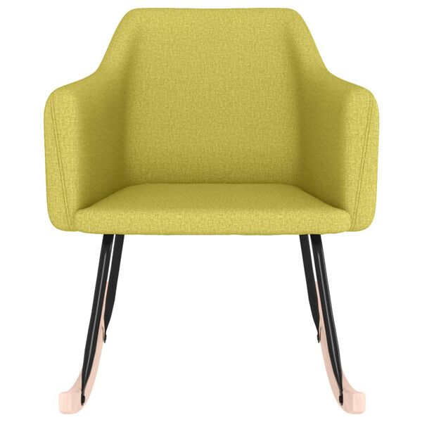 vidaXL Chaise &agrave; bascule Vert Tissu