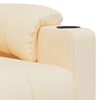 vidaXL Fauteuil inclinable Cr&egrave;me Tissu