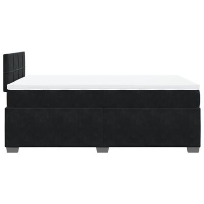 vidaXL Sommier à lattes de lit avec matelas noir 120x190 cm velours