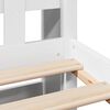 vidaXL Lit biblioth&egrave;que sans matelas blanc 160x200 cm bois pin massif
