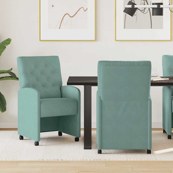vidaXL Chaises de salle à manger 2 pcs vert mer 58 x 67 x 97 cm