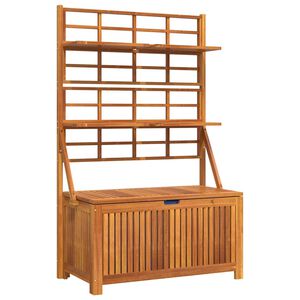 vidaXL Bo&icirc;te de rangement avec treillis 99x50x160 cm Acacia massif