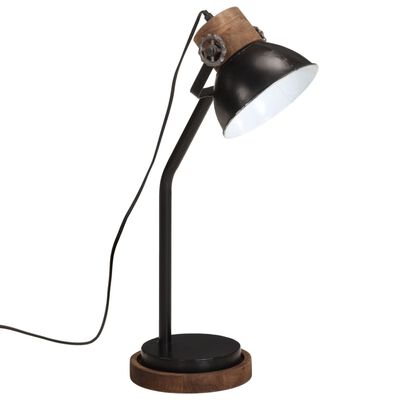 vidaXL Lampe de bureau 25 W noir 18x18x60 cm E27