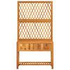 vidaXL Jardinière avec treillis et étagère bois massif d'acacia