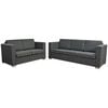 vidaXL Ensemble de canap&eacute;s deux pi&egrave;ces Tissu Gris fonc&eacute;