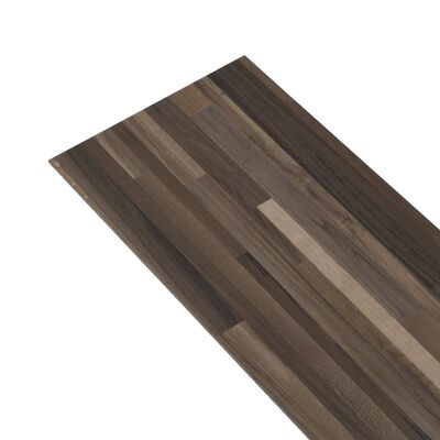 vidaXL Planches de plancher PVC 5,02 m² 2 mm Autoadhésif Marron rayé