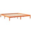 vidaXL Lit biblioth&egrave;que sans matelas cire marron 200x200 cm pin massif