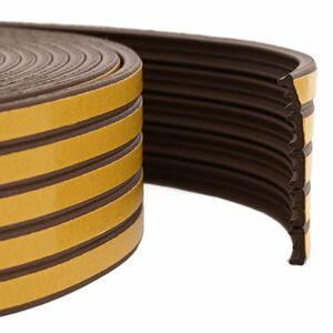 vidaXL joint de fen&ecirc;tre autocollant Marron 9 x 4 mm 12 m Mousse EPDM