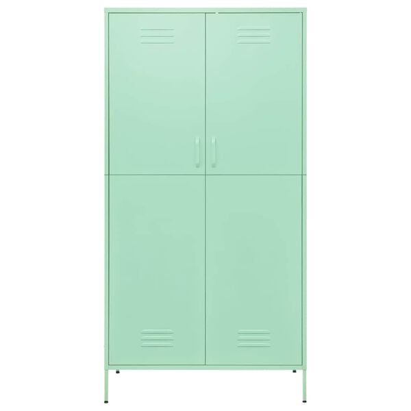 vidaXL Garde-robe Vert menthe 90x50x180 cm Acier