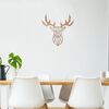 Homemania D&eacute;coration murale Cerf 51x51 cm Acier Cuivre