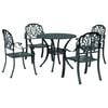 vidaXL Ensemble &agrave; manger de jardin 5 pcs vert aluminium coul&eacute;