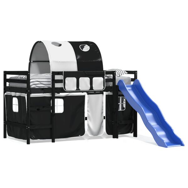 vidaXL Lit mezzanine enfants avec tunnel sans matelas 80x200 cm