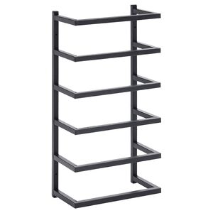 vidaXL Porte-serviette Noir 24x12x48 cm Acier