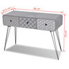 vidaXL Table console avec 3 tiroirs Gris