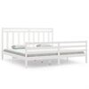 vidaXL Cadre de lit sans matelas blanc 200x200 cm bois massif