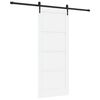 vidaXL Porte coulissante ORKDAL Blanc 83 x 202 cm Bois de pin massif