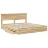 vidaXL Lit de Rangement Ch&ecirc;ne Sonoma 180 x 200 cm Bois d'ing&eacute;nierie