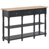 vidaXL Table console noir 110x30x76 cm bois d'ing&eacute;nierie