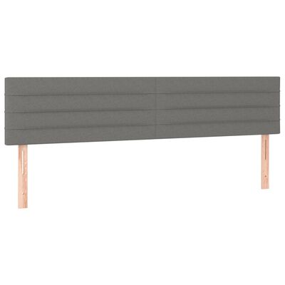 vidaXL Têtes de lit 2 pcs Gris foncé 100x5x78/88 cm Tissu