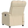 vidaXL Fauteuil de massage inclinable crème tissu