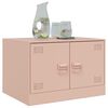 vidaXL Table basse rose 67x50x44 cm acier