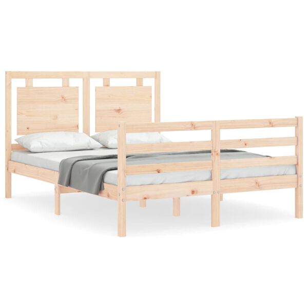 vidaXL Cadre de lit sans matelas 120x200 cm bois massif