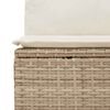 vidaXL Salon de jardin avec coussins 2 pcs beige résine tressée acacia