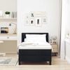 vidaXL Lit &agrave; ressorts avec matelas Noir 190 x 90 cm Polyester