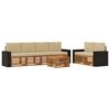 vidaXL Ensemble de canap&eacute;s d'ext&eacute;rieur 7 pc Naturel et Beige