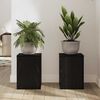 vidaXL Support de Plante 2 pcs Ch&ecirc;ne noir 25 x 25 x 35 cm