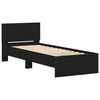 vidaXL Cadre de lit sans matelas avec t&ecirc;te de lit noir 75x190 cm
