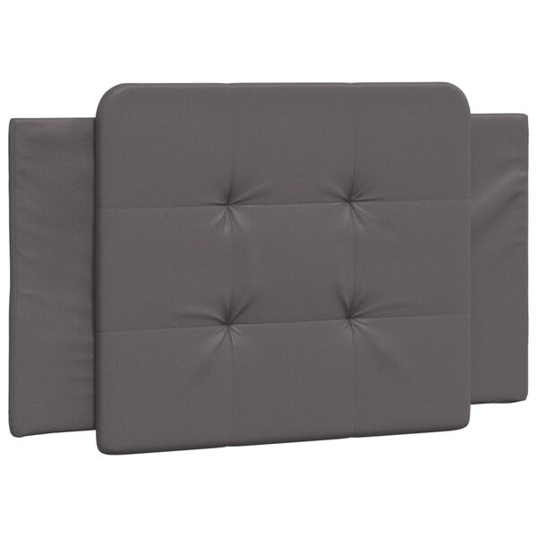 vidaXL Coussin de t&ecirc;te de lit Zadar gris 80 cm similicuir
