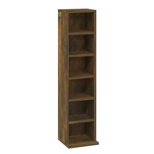vidaXL Armoire &agrave; CD Ch&ecirc;ne fum&eacute; 21x20x88 cm Bois d'ing&eacute;nierie