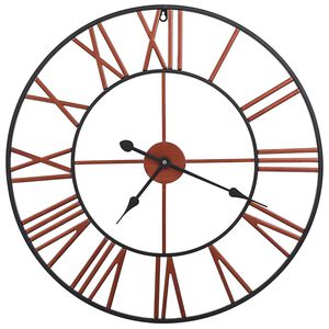 vidaXL Horloge murale M&eacute;tal 58 cm Rouge