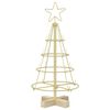 vidaXL Arbre en c&ocirc;ne de No&euml;l KUOPIO 60 cm Acier Dor&eacute;