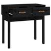 vidaXL Table console Noir 76,5x40x75 cm Bois massif de pin