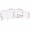 vidaXL Tables basses Marron 80 x 50 x 40 cm