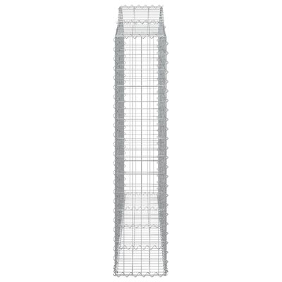 vidaXL Paniers à gabions arqués 20 pcs 200x30x140/160 cm Fer galvanisé