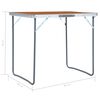 vidaXL Table pliable de camping avec cadre en m&eacute;tal 80x60 cm