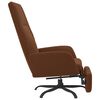 vidaXL Chaise de relaxation avec repose-pied Marron Tissu microfibre