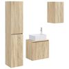 vidaXL Ensemble de mobilier de salle de bain 3 pc Ch&ecirc;ne Sonoma