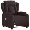 vidaXL Fauteuil de massage inclinable &eacute;lectrique Marron fonc&eacute; Tissu
