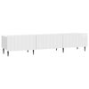 vidaXL Meuble TV Blanc brillant 147 x 34,5 x 32 cm Bois d'ing&eacute;nierie