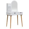 vidaXL Ensemble de Coiffeuse FAUSKE 3 pcs Blanc 76 x 50 x 143 cm