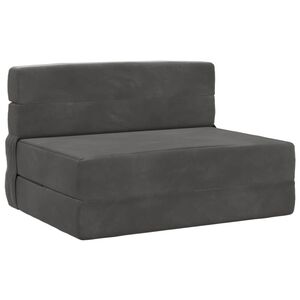 vidaXL Canap&eacute;-lit pliable Gris fonc&eacute; 70 x 72 x 60 cm Tissu